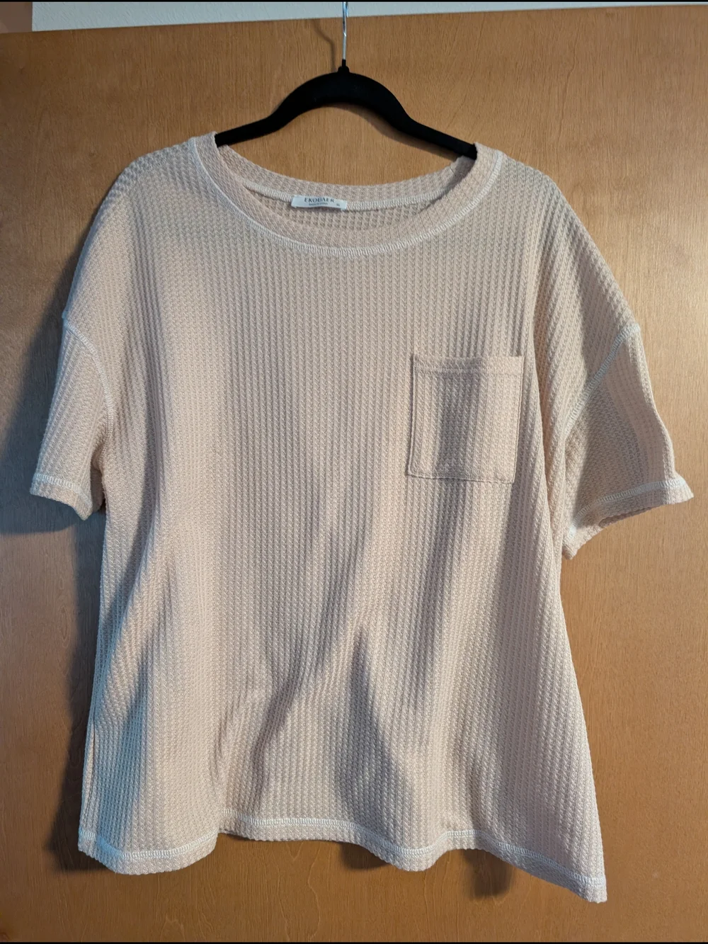 Cream Waffle-Knit Two Piece Set by Ekouaer Women's XL
